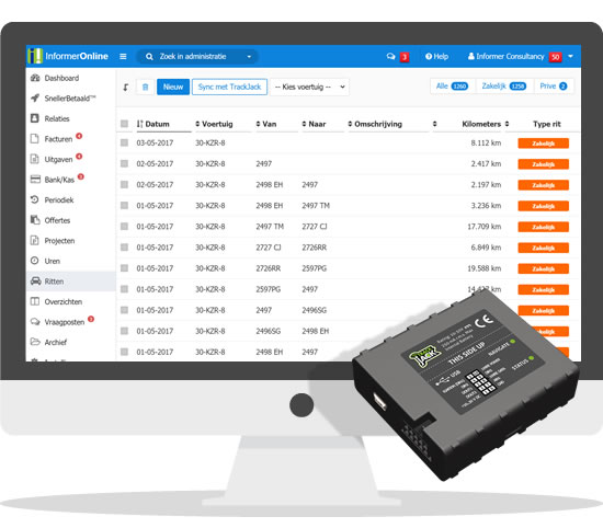Kilometerregistratie en boekhouding in één