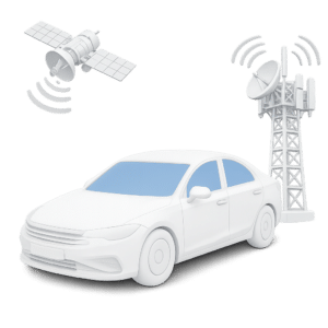 Auto met GPS satellietverbinding van TrackJack