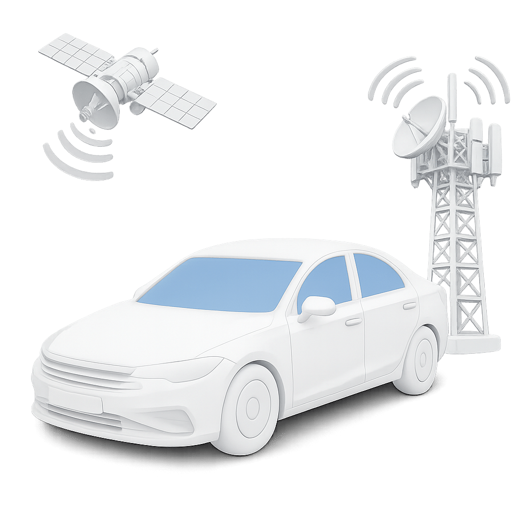 Voiture équipée d'un système GPS par satellite de TrackJack