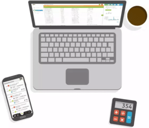 Ondernemer die zijn uren automatisch registreert met een digitale tool